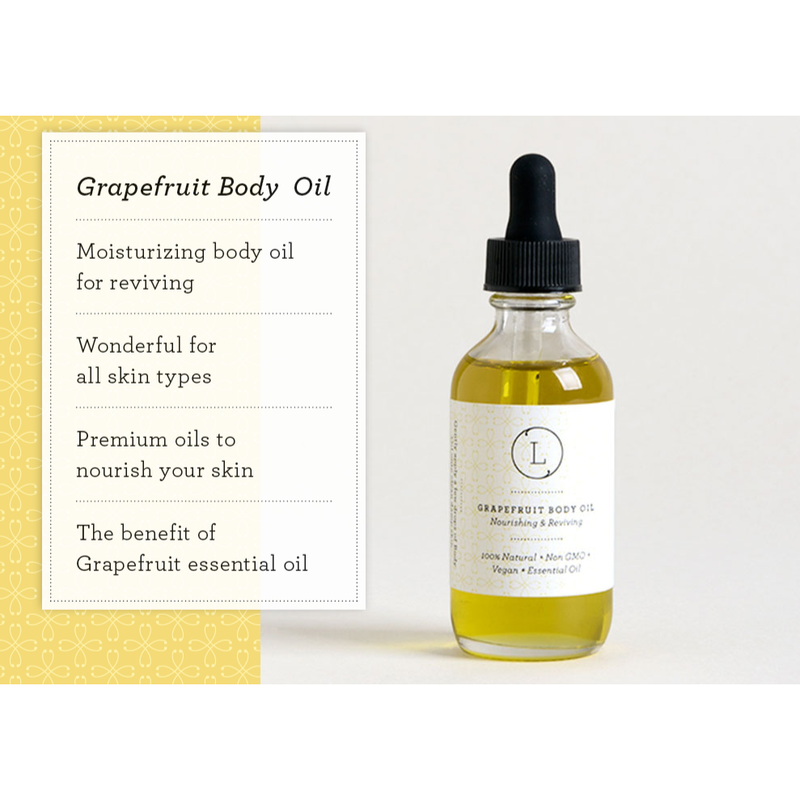 Lizush Moisturizing set with Grapefruit body oil and Body scrub CREAMS & OILS