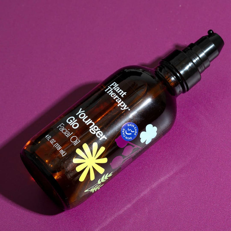 Plant Therapy Younger Glo Facial Oil Hair & Skin Care Maroon 4 oz