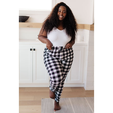 Your New Favorite Joggers in Black and White Check