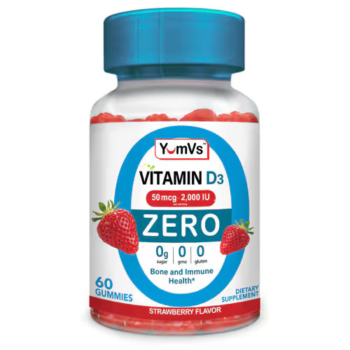 YumV`s Yum V's Zero Vitamin D3 50 mcg (2000 IU) per serving 60 Gummies Vitamins & Supplements