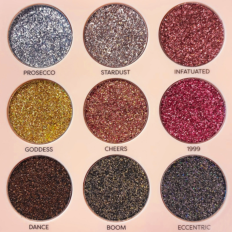 Profusion Cosmetics 20th Anniversary Pressed Glitter Palette Eyes