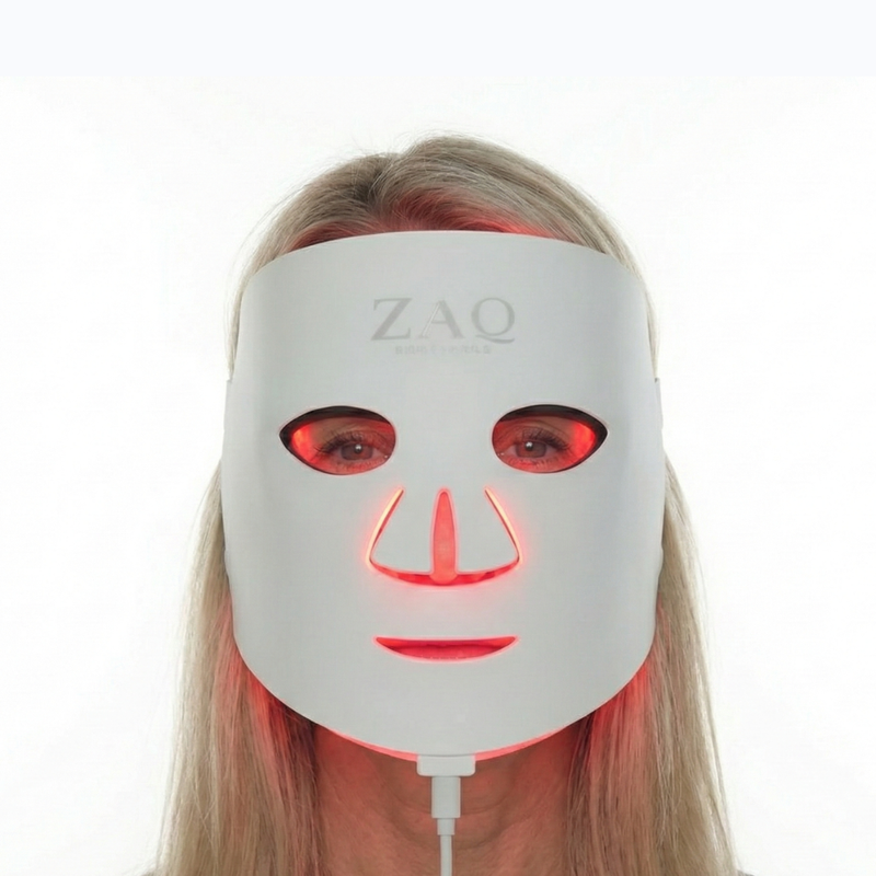 ZAQ Skin & Body Noor 2.0 Pro Light Face Mask: 1072nm Deep Infrared, Red & Blue Light (2026) White Smoke