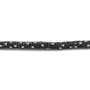 Bids.com 18K White Gold 20.0 Cttw Black and White Pave Set Diamond Eternity Snake Skin Style Tennis Bracelet (Black and G-H Color, SI1-SI2 Clarity) - Size 7" Bracelets