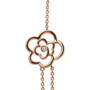 Bids.com 18K Rose Gold 1/2 Cttw Diamond and Freshwater Pearl Double Strand Station Necklace  (G-H Color, SI1-SI2 Clarity) - Adjustable up to 16" to 20" Necklaces