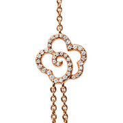 Bids.com 18K Rose Gold 1/2 Cttw Diamond and Freshwater Pearl Double Strand Station Necklace  (G-H Color, SI1-SI2 Clarity) - Adjustable up to 16" to 20" Necklaces