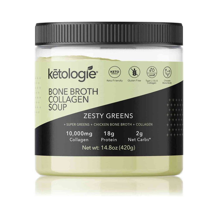 Zesty Greens (Bone Broth Collagen Soup - Medium Spice) - 14.8oz