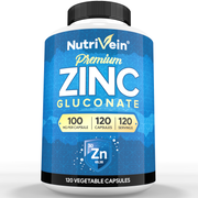 Nutrivein Nutrivein Premium Zinc Gluconate 100mg - 120 Capsules QZ-0LPB-QKOI