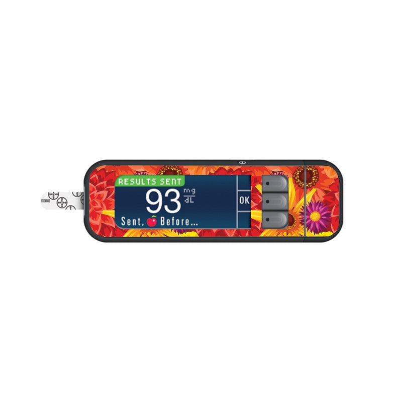 Peelz Zinnia Harvest Sticker for Bayer Contour Next Glucometer Peelz/Stickers