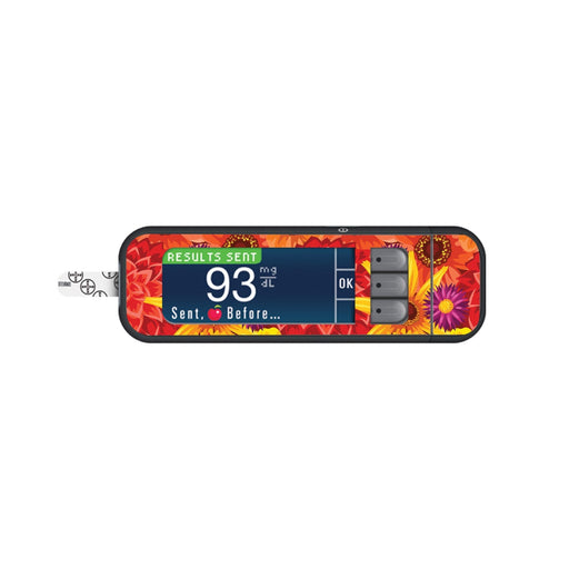 Peelz Zinnia Harvest Sticker for Bayer Contour Next Glucometer Peelz/Stickers