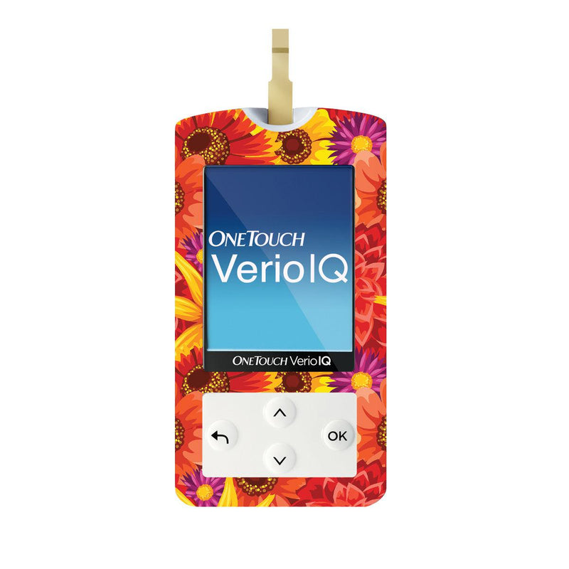 Peelz Zinnia Harvest for OneTouch Verio IQ Glucometer Peelz/Stickers