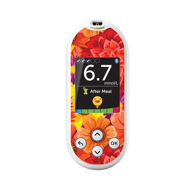 Peelz Zinnia Harvest for OneTouch Verio Reflect Glucometer Peelz/Stickers