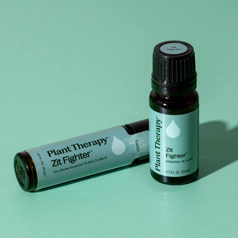 Plant Therapy Zit Fighter Essential Oil Blend Pre-Diluted Roll-On Essential Oil