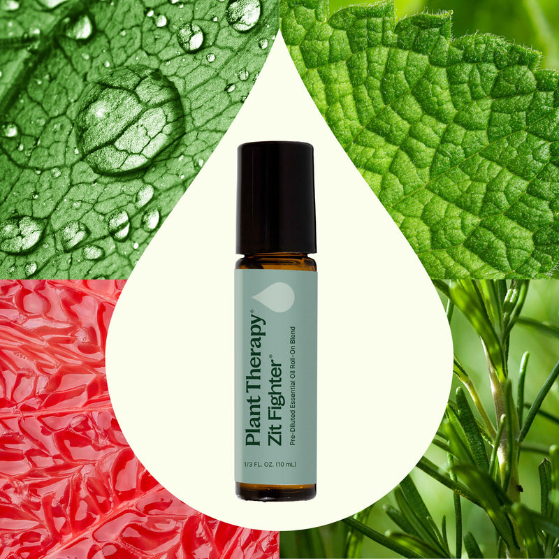 Plant Therapy Zit Fighter Essential Oil Blend Pre-Diluted Roll-On Essential Oil