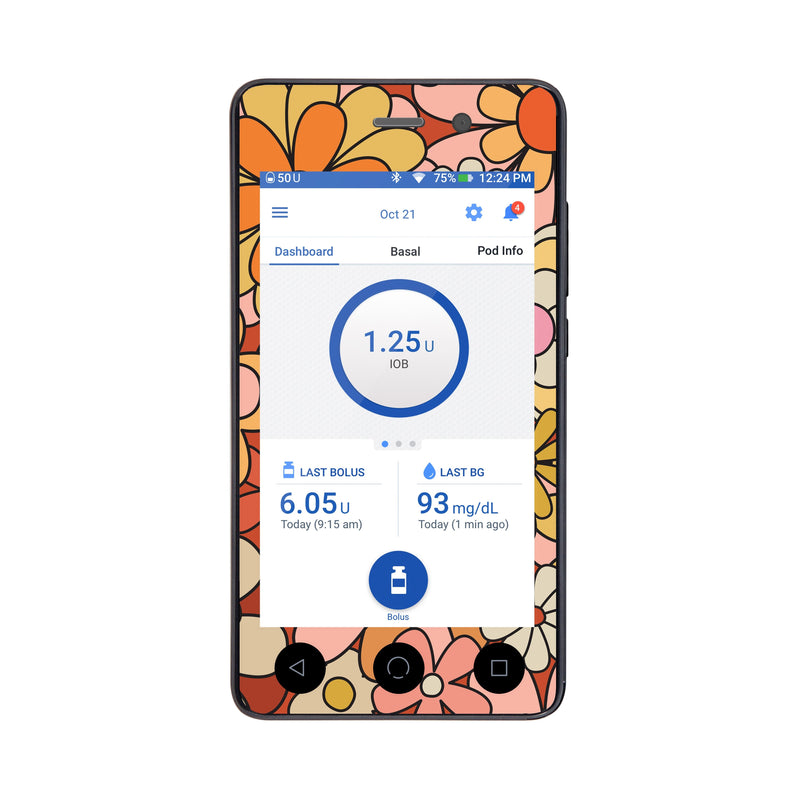 Peelz Zoey Sticker for Omnipod DASH® PDM – Pump Peelz Peelz/Stickers