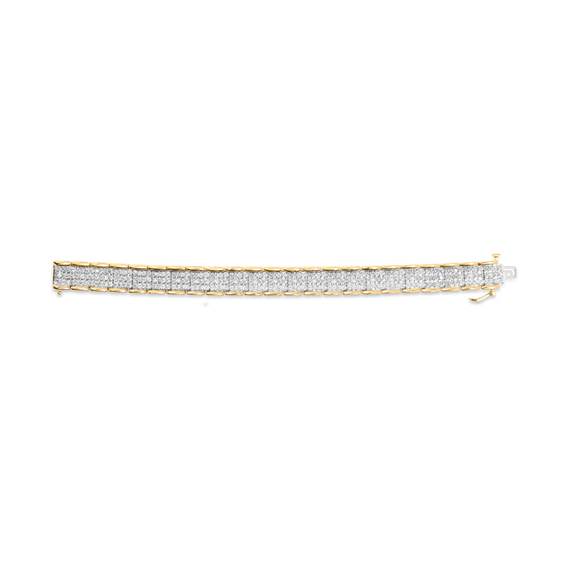 Bids.com 10K Yellow Gold 5.00 Cttw Round-Cut Diamond Link 7" Bracelet (J-K Color, I1-I2 Clarity) Bracelets