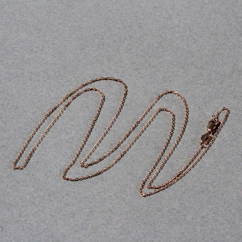 Bids.com Diamond Cut Cable Link Chain in 14k Rose Gold (0.8 mm) Necklaces