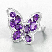 Bids.com 4.32 Carat Genuine Amethyst .925 Sterling Silver Ring Rings