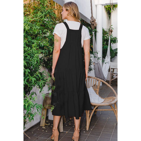 ODDI Sleeveless Tiered Midi Dress