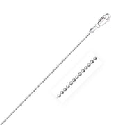 Bids.com 14k White Gold Diamond-Cut Bead Chain 1.2mm Necklaces