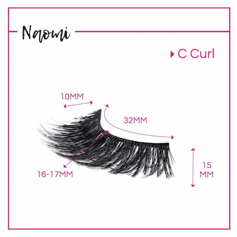 GladGirl GladGirl 3D False Lash Kit - Naomi Eyelashes