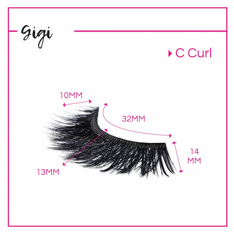 GladGirl GladGirl 3D False Lash Kit - Gigi Eyelashes