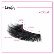 GladGirl GladGirl 3D False Lash Kit - Linda Eyelashes