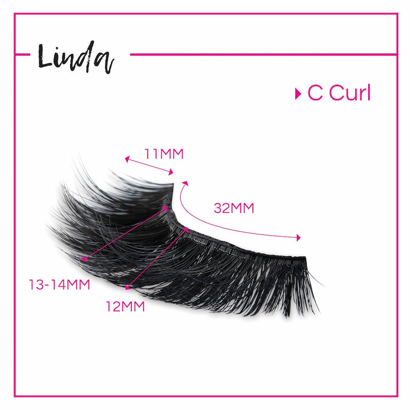 GladGirl GladGirl 3D False Lash Kit - Linda Eyelashes