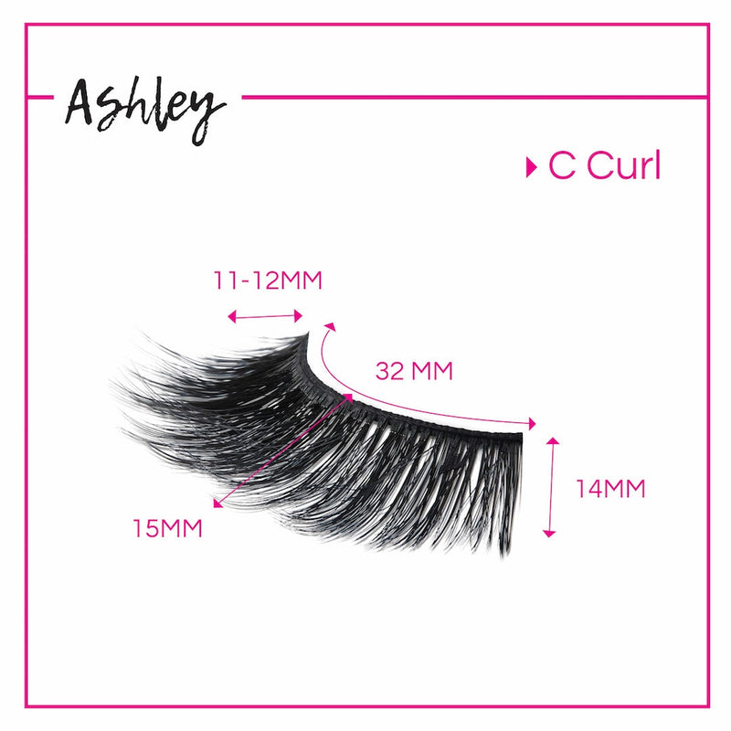 GladGirl GladGirl 3D False Lash Kit - Ashley Eyelashes