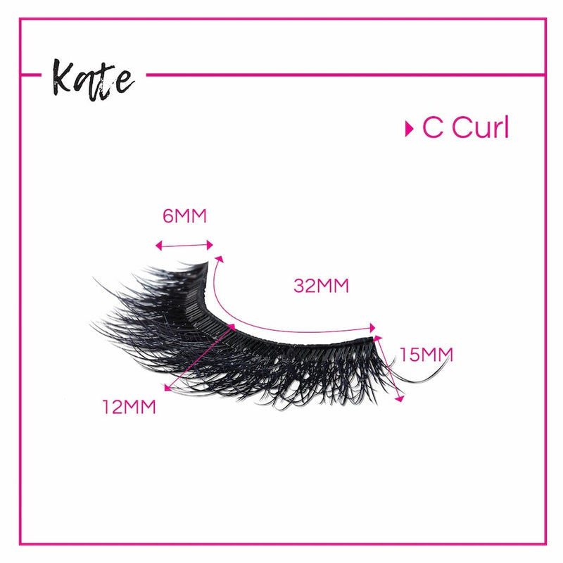 GladGirl GladGirl 3D False Lash Kit - Kate Eyelashes