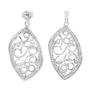 Bids.com 0.73 Carat Genuine White Diamond .925 Sterling Silver Earrings Earrings