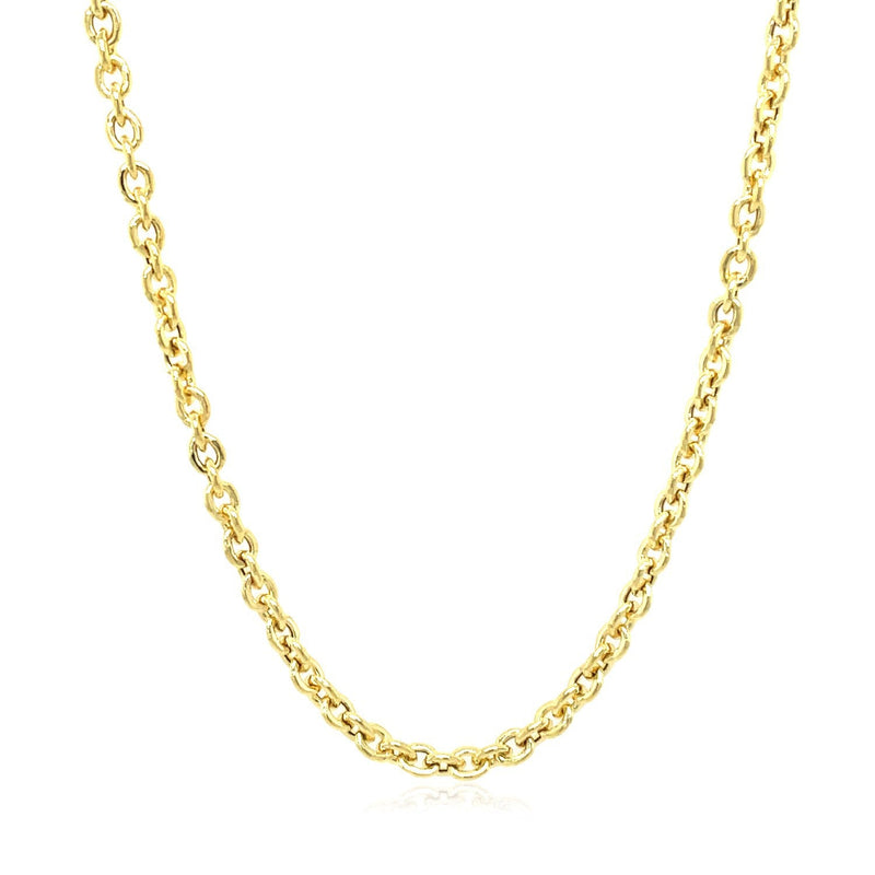 Bids.com 3.0mm 14k Yellow Gold Forsantina Lite Cable Link Chain Necklaces