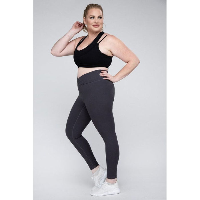 Plus Size V Waist Full Length Leggings