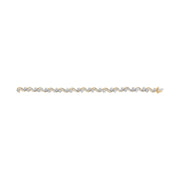Bids.com 10k Yellow Gold 3.00 Cttw Round-Cut and Baguette-Cut Floral Link 7.25" Bracelet (I-J Color, I1-I2 Clarity) Bracelets