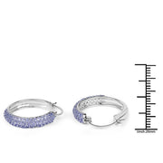 Bids.com 3.06 Carat Genuine Tanzanite .925 Sterling Silver Earrings Earrings