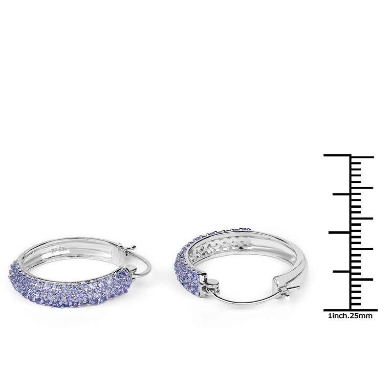 Bids.com 3.06 Carat Genuine Tanzanite .925 Sterling Silver Earrings Earrings