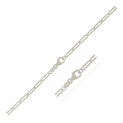 Bids.com Sterling Silver Rhodium Plated Paperclip Chain (2.5 mm) Necklaces