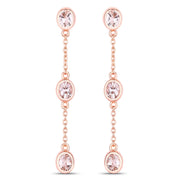 Bids.com 1.62 Carat Genuine Morganite .925 Sterling Silver Earrings Earrings