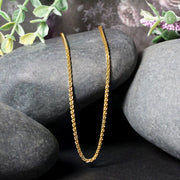 Bids.com 2.1mm 14k Yellow Gold Round Wheat Chain Necklaces