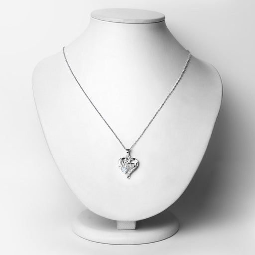 Bids.com 0.54 Carat Genuine Blue Topaz and White Topaz .925 Sterling Silver Pendant Pendants