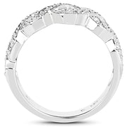 Bids.com 0.40 Carat Genuine White Diamond .925 Sterling Silver Ring Rings