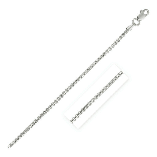 Bids.com 14k White Gold Round Box Chain 1.35 mm Necklaces