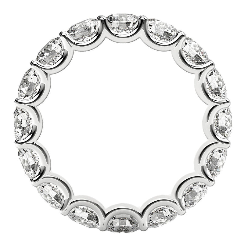 Bids.com Round Cut Lab Grown Diamond Eternity Ring in 14k White Gold (4 cttw FG/VS2) Rings