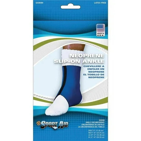 Sport Aid Sportaid Ankle Brace Neoprene Blue Medium 1 Ankle Supports