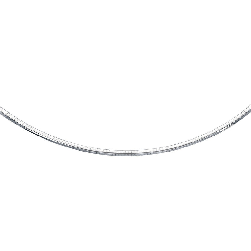 Bids.com 14k White Gold Chain in a Classic Omega Design (4 mm) Necklaces