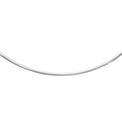 Bids.com 14k White Gold Chain in a Classic Omega Design (4 mm) Necklaces
