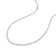 Bids.com 2.5mm 14k White Gold Pendant Chain with Textured Links Necklaces