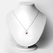 Bids.com 0.60 Carat Genuine Garnet .925 Sterling Silver Necklace Necklaces