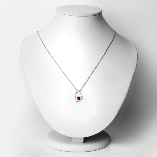 Bids.com 0.60 Carat Genuine Garnet .925 Sterling Silver Necklace Necklaces