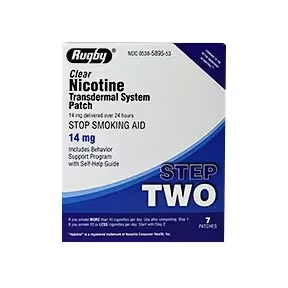 Rugby Rugby® Nicotine Transdermal System Patch – 14 mg Medicine & Drugs Light Gray