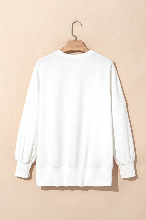 Bow Round Neck Long Sleeve Sweatshirt